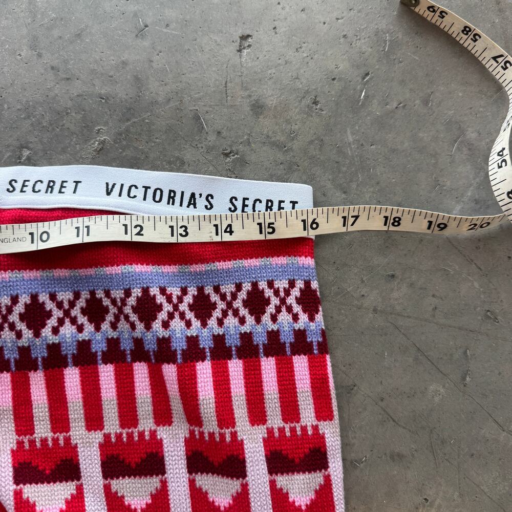 Vintage Y2k Victoria's Secret Christmas Festive Knit Jogger Pajama Pants Large - Picture 5 of 6
